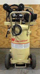 lot 19 image: Ingersoll Rand Single-Stage Portable Electric Air Compressor, 2 HP, 20-Gallon, 5.5 CFM, Garage Mate Model# P1.5IU-A9