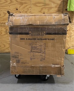 lot 27 image: Ironton 30in. 5-Drawer Mechanics Tool Cart, 33-78in.L x 17-58in.W x 39-18in.H, 700-Lb. Capacity MSRP $299.99