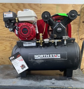 lot 29 image: NorthStar Portable Gas-Powered Air Compressor, Honda 163cc OHV Engine, 20-Gallon Horizontal Tank, 13.7 CFM  90 PSI MSRP $1399.99