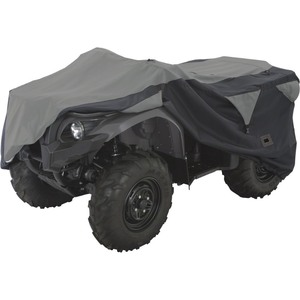 lot 51 image: Classic Accessories ATV Deluxe Storage Cover, Large, GrayBlack, 80in.L x 44in.W x 45in.H, Model# 15-061-043804-00