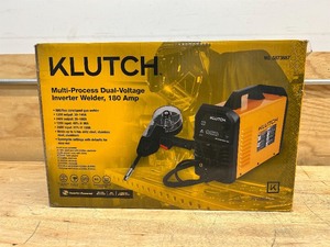 lot 53 image: Klutch Multi-process dual-voltage inverter welder 180amp MSRP $450 (sold as is)