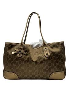 lot 23 image: Gucci GG Canvas & Leather Bow Tote Bag Pre-Owned Retail $650