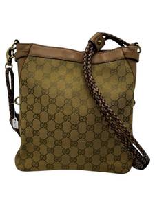 lot 27 image: Gucci GG Canvas & Leather Shoulder Bag with Braided Strap Pre-Owned Retail $650