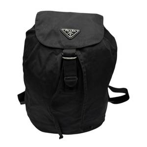 lot 34 image: Prada Black Tessuto Nylon Drawstring Backpack Pre-Owned Retail $650
