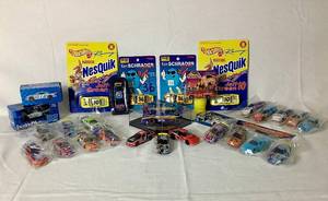 lot 38 image: Vintage Nascar Hot WheelsRacing Champions Vehicles plus Team Menard Robby Gordons Swift Cart Race Car