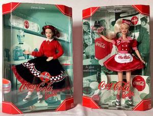 lot 53 image: Pair of 19981999 Coca-Cola Soda Fountain Barbies
