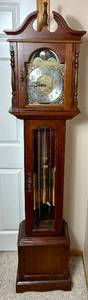 lot 19 image: Emperor Grandfather Clock Hermle Black Forest Clocks