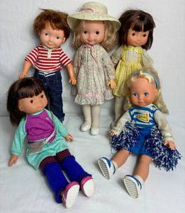 lot 79 image: Vintage Fisher Price My Friend Dolls - Jenny , Mandy, Mikey, Mandy #216 and Jenny #217