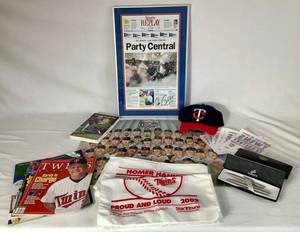 lot 82 image: Minnesota Twins 2002 American League Central Champions Memorabilia including Framed & Autographed Sports Replay by Ron Gardenhire