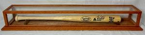 lot 13 image: Louisville Slugger Minnesota Twins Manager Tom Kelly 1000th Career Win Autographed Baseball Bat in Wooden Display Case