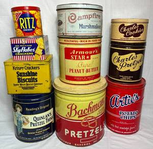 lot 161 image: Collection of Vintage Snack Tins