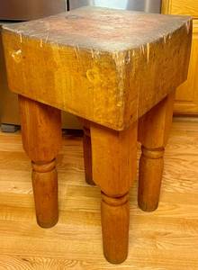 lot 196 image: Vintage Butcher Black Table (HEAVY)