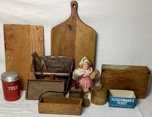 lot 159 image: Vintage Kitchen Tools and Containers LOT 2