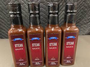 lot 34 image: Pampa Steak Sauce 11 oz Bottles (Lot of 4, Unopened, Best By 102024)