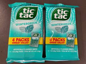 lot 47 image: GA 4 - Tic Tac Wintergreen Mints 2 Packs, 4 Packs Each