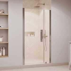 lot 38 image: OVE Decors Pasadena 39 716 in. to 41 38 in. W x 72 in. H Pivot Alcove Frameless Shower Door in Satin Nickel
