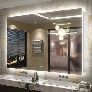 lot 85 image: 60 in. W x 40 in. H Rectangular Frameless Wall Bathroom Vanity Mirror Super Bright Backlited LED Anti-Fog Tempered Glass