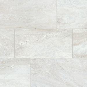 lot 152 image: Daltile Sanbristol White Marvel 24 in. x 48 in. Matte Color Body Porcelain Stone Look Floor and Wall Tile (381 sq. ft.)