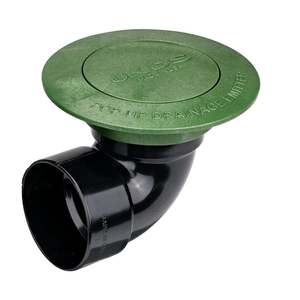 lot 188 image: lot of 16-Pop-Up Drainage Emitter with Elbow for 3 in. Drain Pipes, Green Plastic
