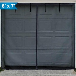 lot 189 image: Fenestrelle 8 ft. x 7 ft. One Car Roll-Up Garage Door Screen with Magnetic Closure
