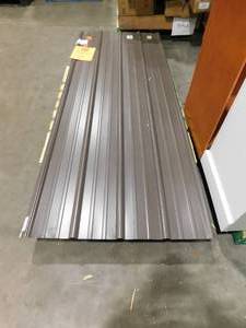 lot 8 image: (24) Sheets - Gibraltar Building Products 8 ft. SM-Rib Galvalume Steel 29-Gauge RoofSiding Panel in Slate