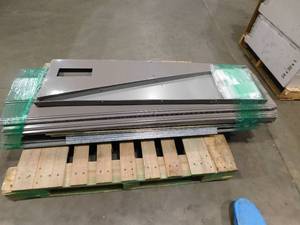 lot 43 image: Outsunny 6 ft. x 9 ft. Metal Outdoor Backyard Garden Utility Storage Tool Shed Kit with Spacious Design and WeatherResistant Roof