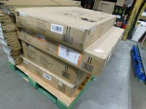 lot 73 image: (4) Hampton Bay Avondale Ready to Assemble Plywood Shaker Wall Kitchen Cabinet in Alpine White