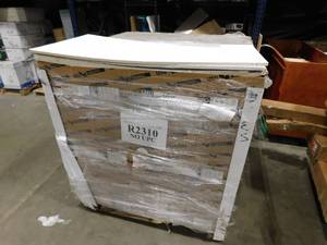 lot 75 image: Pallet USG Ceilings 2 ft. x 4 ft. Radar Basic White Square Edge Lay-In Ceiling Tile