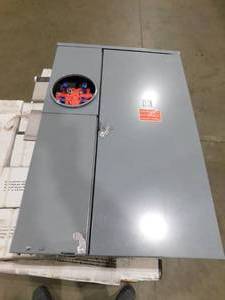 lot 80 image: Square D Homeline 200 Amp 30-Space 42-Circuit Outdoor Ring-Type Surface Mount Solar-Ready Main Breaker Plug-On Neutral CSED