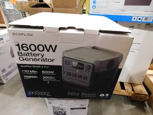 lot 168 image: EcoFlow 800W Output1600W Peak Push-Button Start Battery Generator RIVER 2 Pro, LFP Battery, Fast Charging for Outdoor, Camping