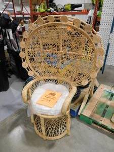 lot 234 image: bali & pari Hecate Natural Rattan Peacock Chair