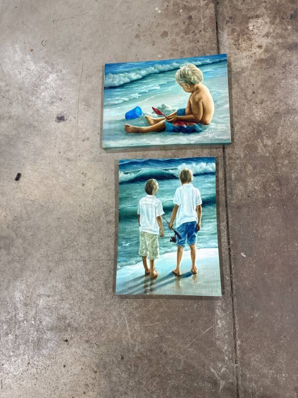 lot 0038 image: Beach Scene Paintings