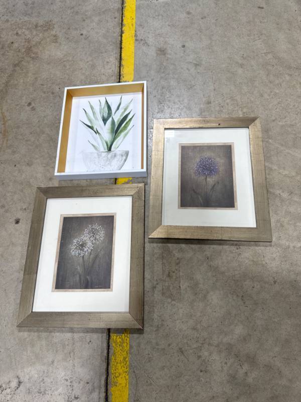 lot 0042 image: Framed Botanical Wall Art