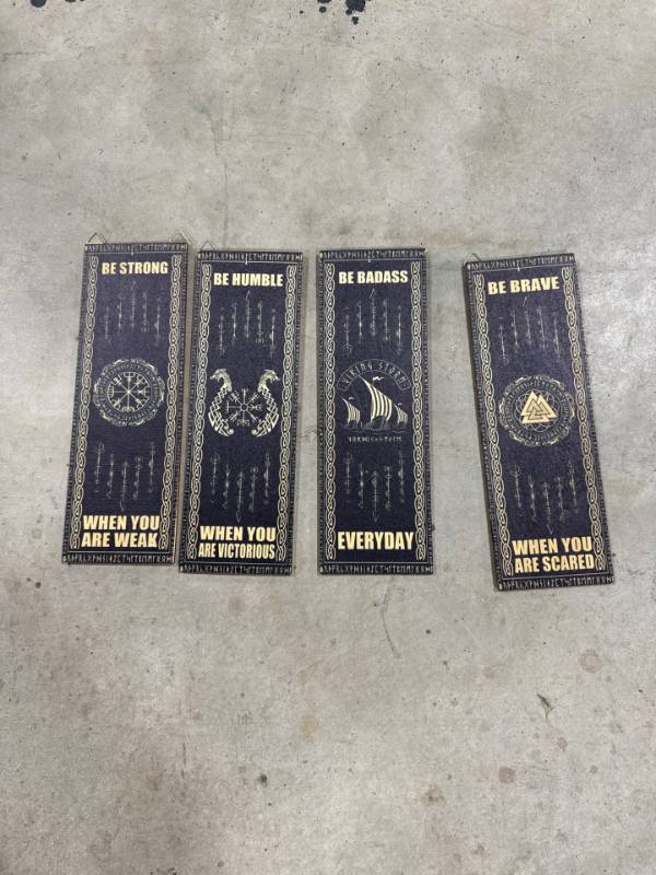 lot 0053 image: Printed Motivational Wall Hangings