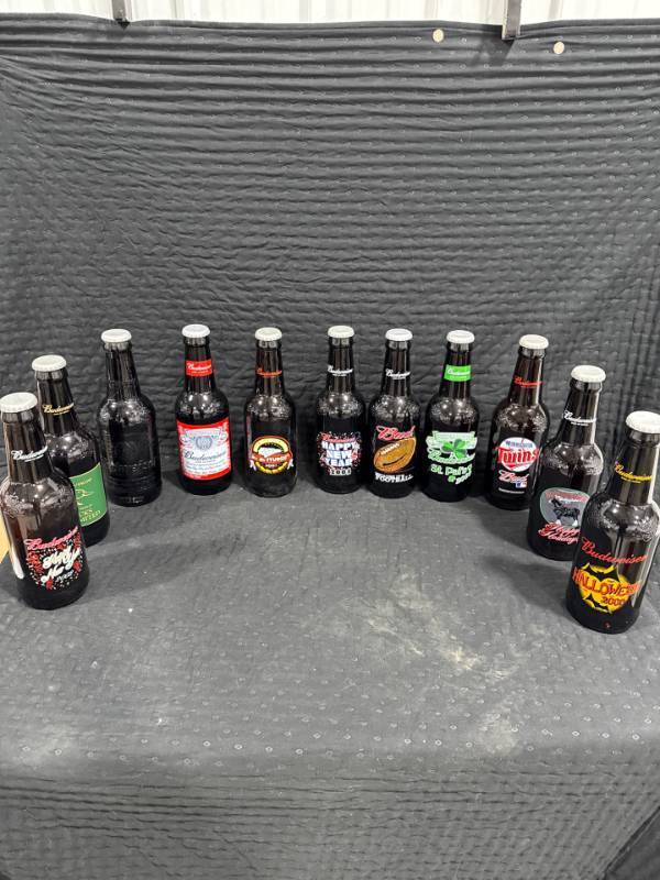 lot 0097 image: Budweiser Commemorative Beer Bottle Collection