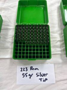 lot 0490 image: 223 Rem Silver Tip Bullets