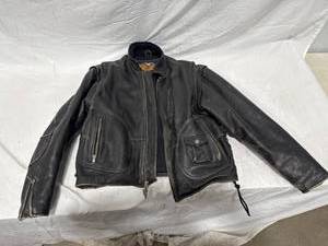 lot 0563 image: Black Leather Motorcycle Jacket