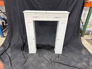 lot 0601 image: White Fireplace Mantel Console