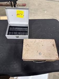 lot 0608 image: Two Metal Cash Boxes