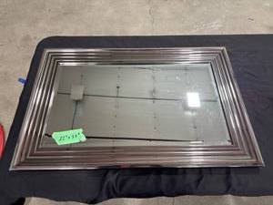 lot 0640 image: Silver Framed Wall Mirror