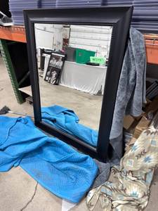 lot 0644 image: Ornate Black Framed Mirror