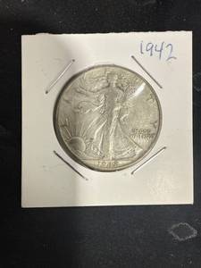 lot 0667 image: 1942 Walking Liberty Half Dollar