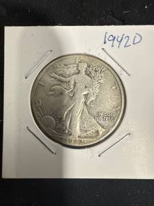 lot 0668 image: 1942D Walking Liberty Half Dollar