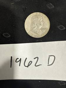 lot 0676 image: 1962 D Franklin Half Dollar