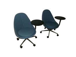 Swivel Base Chair with Movable Tablet Arm