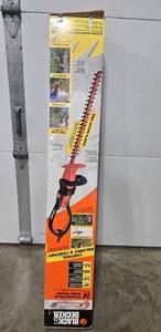 lot 9 image: Black & Decker HedgeHog XR 24 Inch Electric Hedge Trimmer in Box