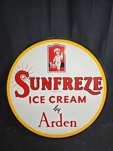lot 46 image: Sunfreeze Ice Cream by Arden Decorative Metal Sign