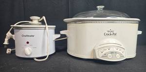 lot 205 image: Rival Crock-Pot Smart-Pot Slow Cooker and Chefmate Mini Slow Cooker
