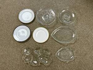 lot 243 image: Collection of Assorted Glass and Porcelain Plates and Dishes