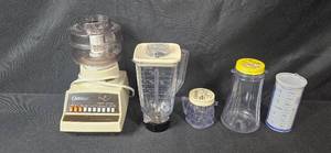 lot 266 image: Osterizer Pulse Matic Blender with Multiple Original Containers